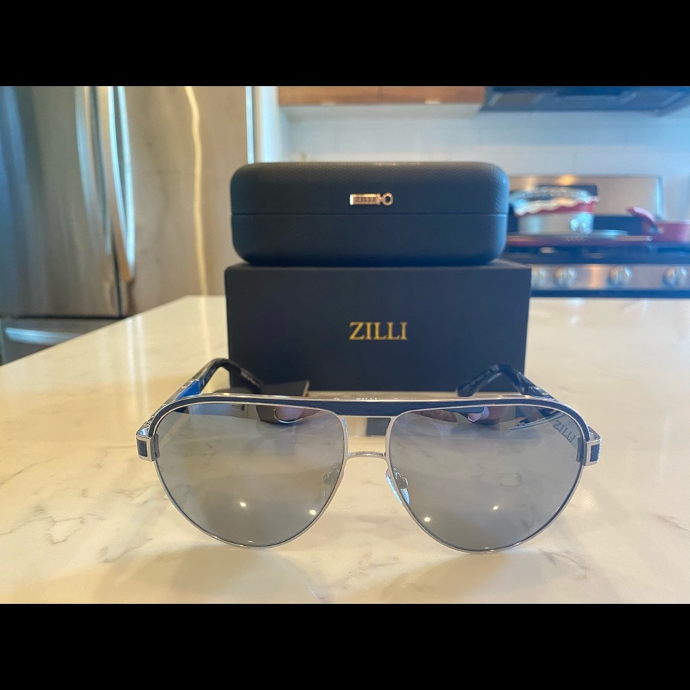 ZILLI Blue Sunglasses Titanium